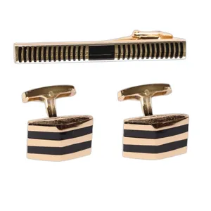 ست دکمه سردست و گیره کراوات مردانه نسن مدل SL1