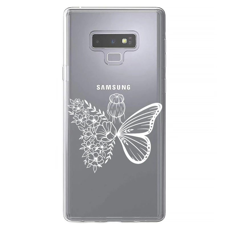 کاور مگافون طرح دختر پروانه ای مدل C53-W مناسب برای گوشی موبایل سامسونگ Galaxy Note 9         