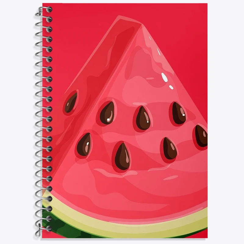 دفتر زبان 50 برگ خندالو مدل سه خط طرح هندوانه کد N1750