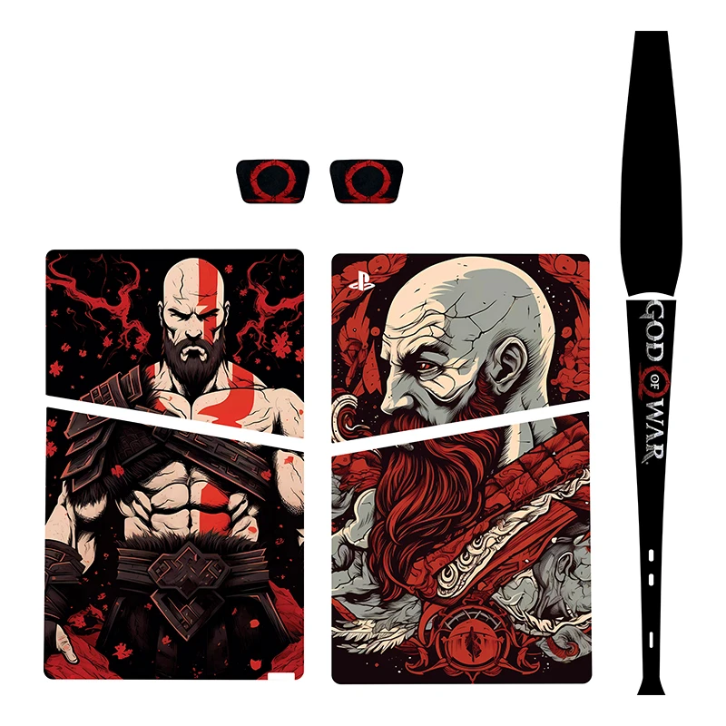  برچسب کنسول بازی پلی استیشن5 اسلیم دیجیتال توییجین وموییجین مدل GOD OF WAR 25 مجموعه6 عددی