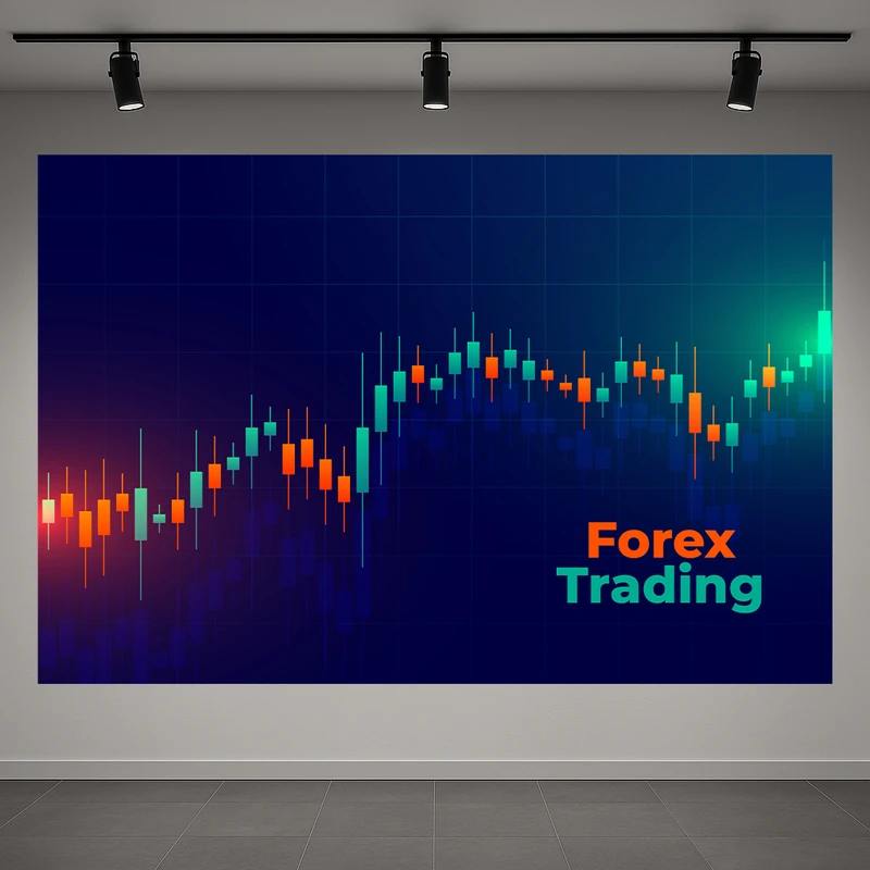 پوستر طرح مخمل بازار فارکس مدل تریدینگ کد PD1311465