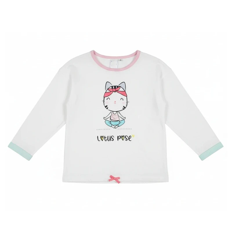 تی‌شرت آستین بلند دخترانه مدل 6903