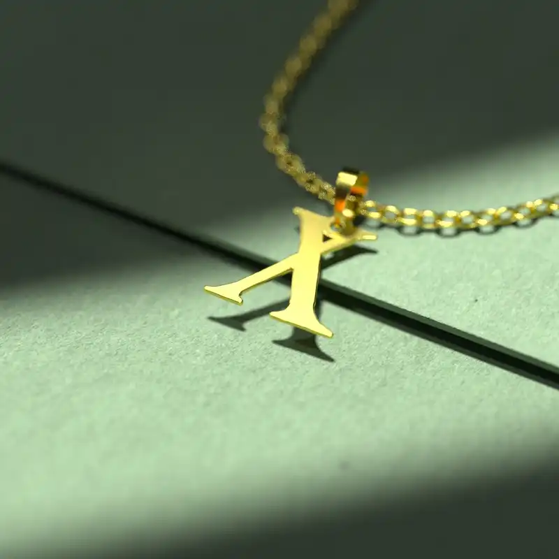 گردنبند طلا 18 عیار زنانه مدوپد مدل حرف X کد H3-1-1466