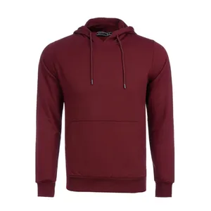 هودی مردانه زانتوس مدل ساده کد 202511 رنگ زرشکی