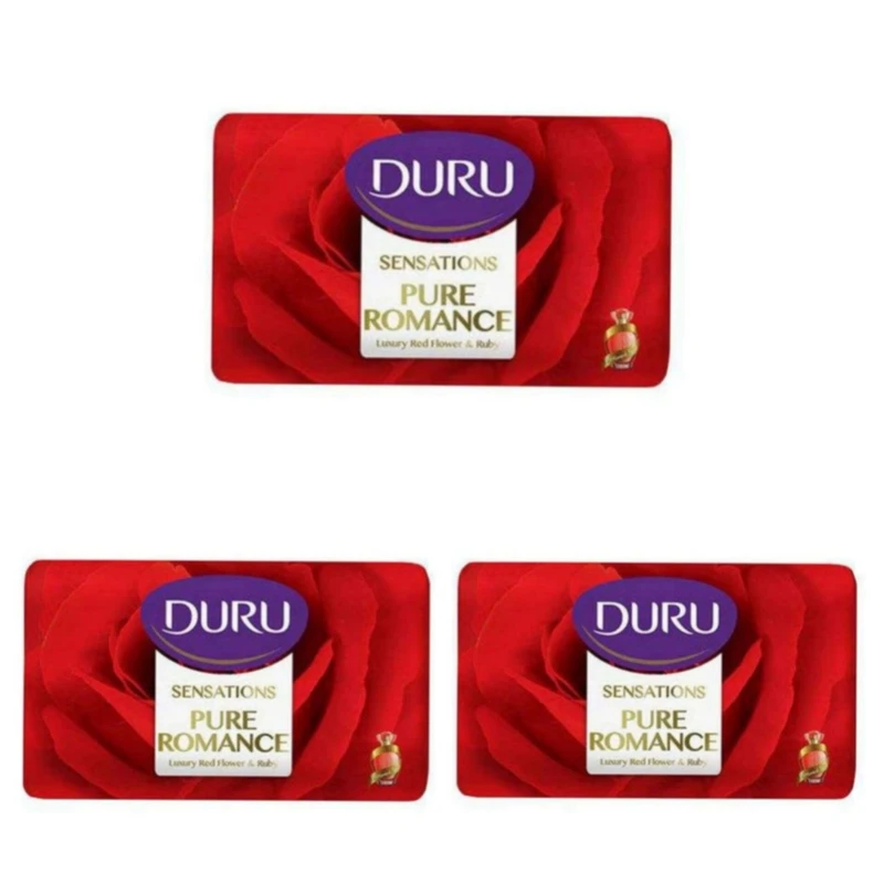 صابون شستشو دورو مدل PURE ROMANCE تحت لیسانس وزن90 گرم مجموعه 3 عددی