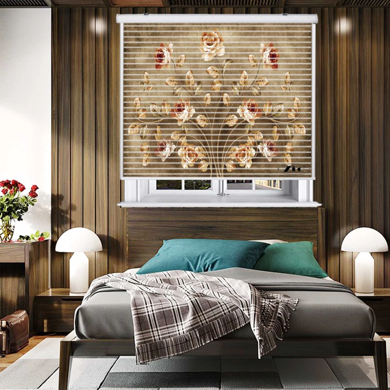 پرده زبرا زیو مدل سیلوئت 3D1517 سایز 150x150 سانتی متر