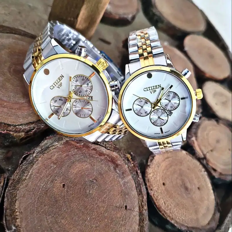 ست ساعت مچی عقربه ای زنانه و مردانه مدل 03