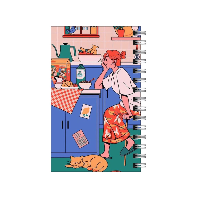 دفترچه یادداشت مدل to do list طرح صبحانه در آشپزخانه کد 1255632