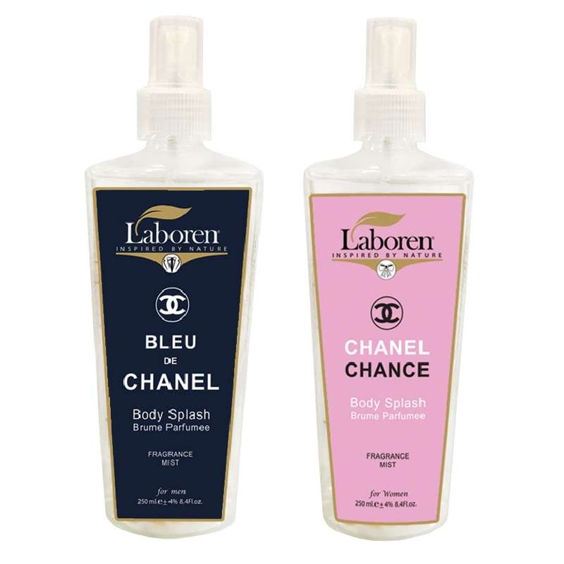 بادی اسپلش لابورن مدل Chanel Chance & Blue Chanel حجم 250 میلی لیتر مجموعه 2 عددی