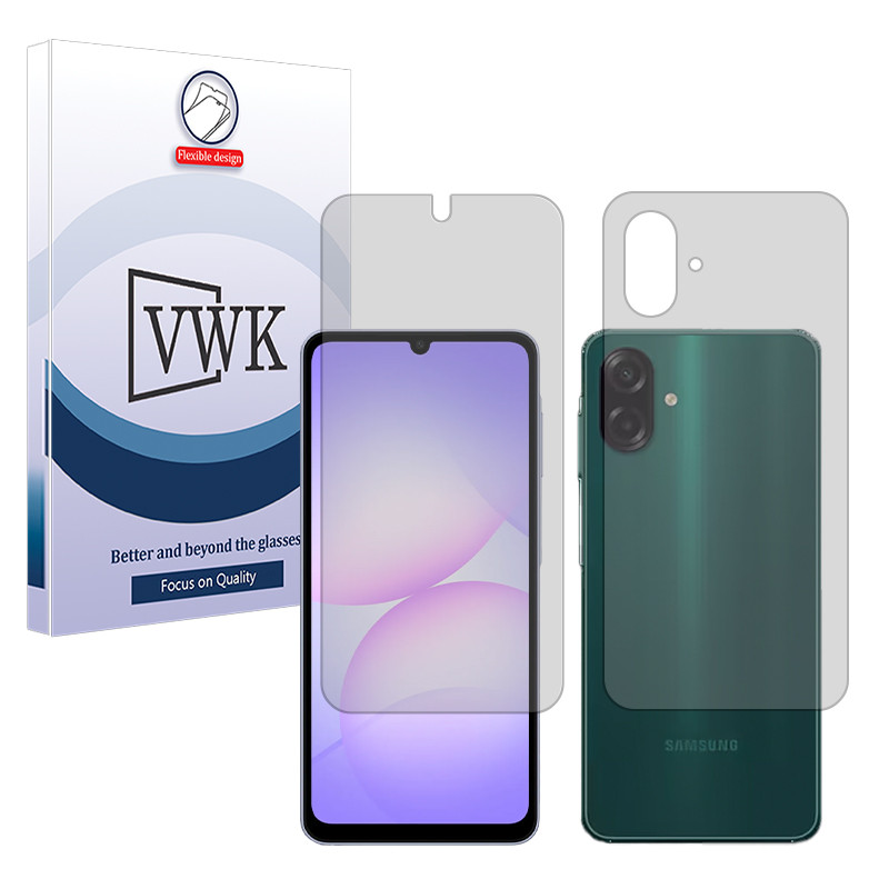 محافظ صفحه نمایش مات وی دبلیو کی مدل Tough مناسب برای گوشی موبایل سامسونگ Galaxy A07 4G به همراه محافظ پشت گوشی