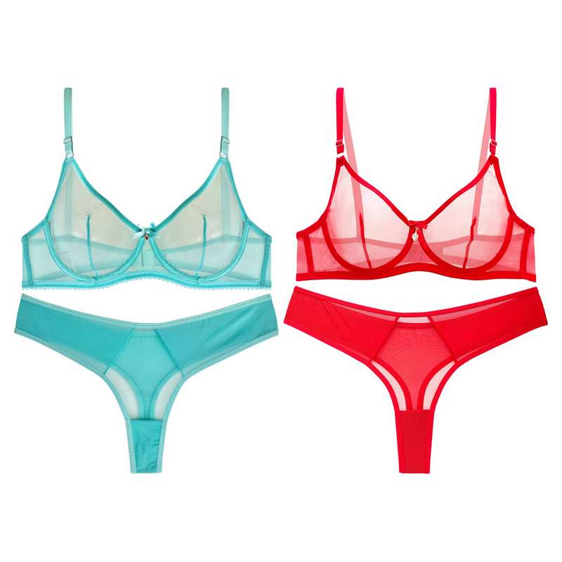 ست شورت و سوتین زنانه نوشه پوش کد 92003-92004 مجموعه 2 عددی