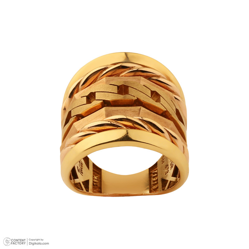 انگشتر طلا 18 عیار زنانه با طرح پورتوفینو صلاحی گلد مدل 2342 سایز 64