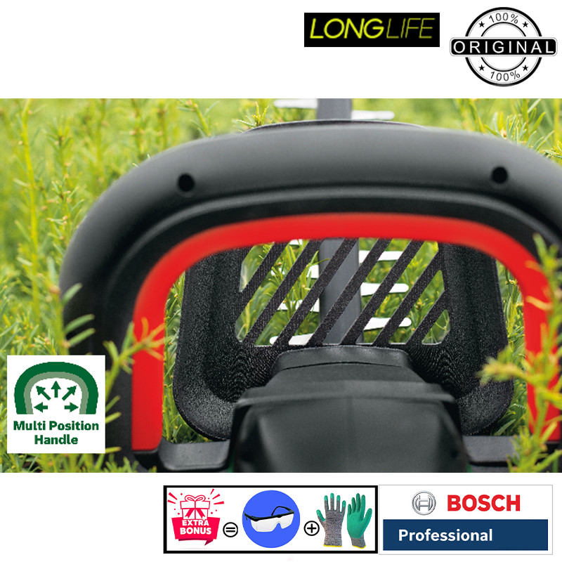 شمشاد زن برقی بوش مدل Universal HedgeCut 60 + Gardening glasses and gloves