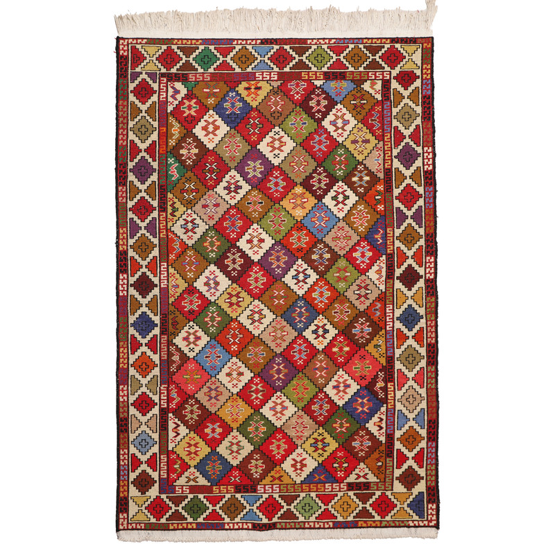 گلیم دستبافت دو و نیم متری مدل ورنی کد 4030202