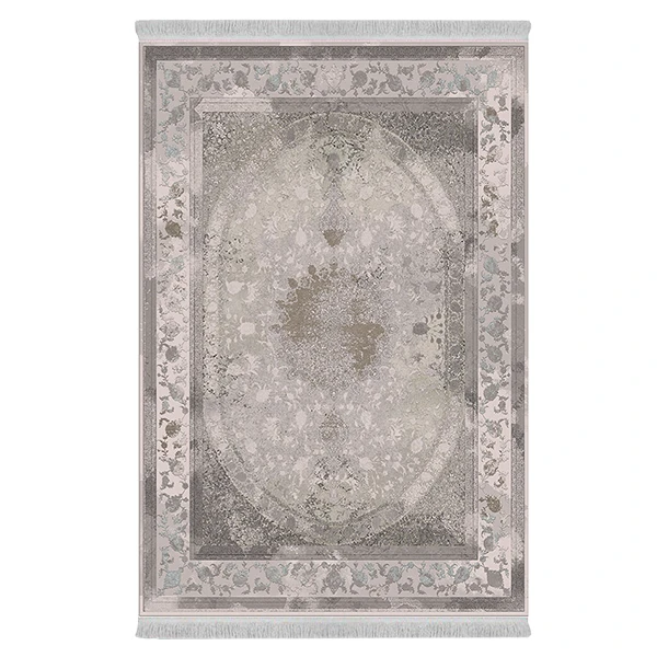 فرش پارچه‌ای دفه مدل فرشینه شانل مخمل ترک طرح فانتزی کد 91180