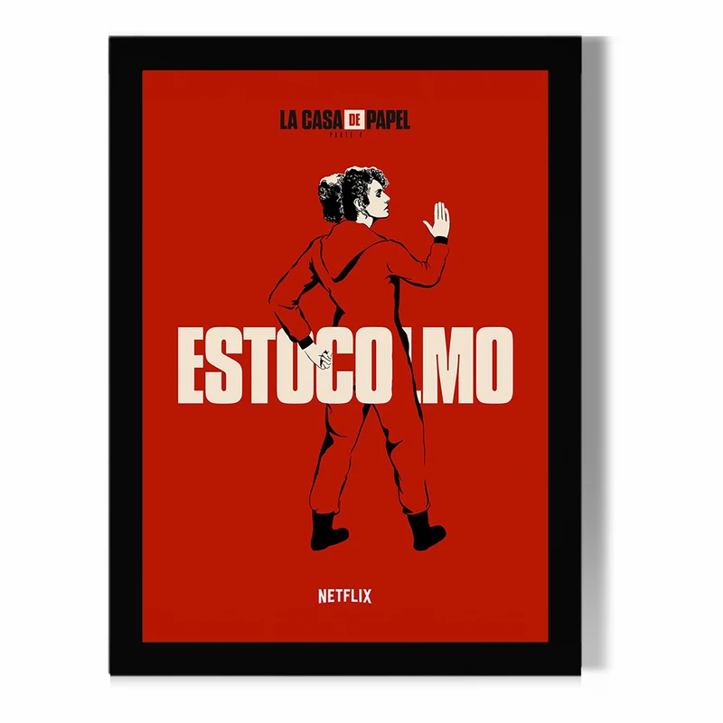 تابلو مدل دیواری طرح استکهلم | Estpcolmo سریال خانه کاغذی | Money Heist کد FD201