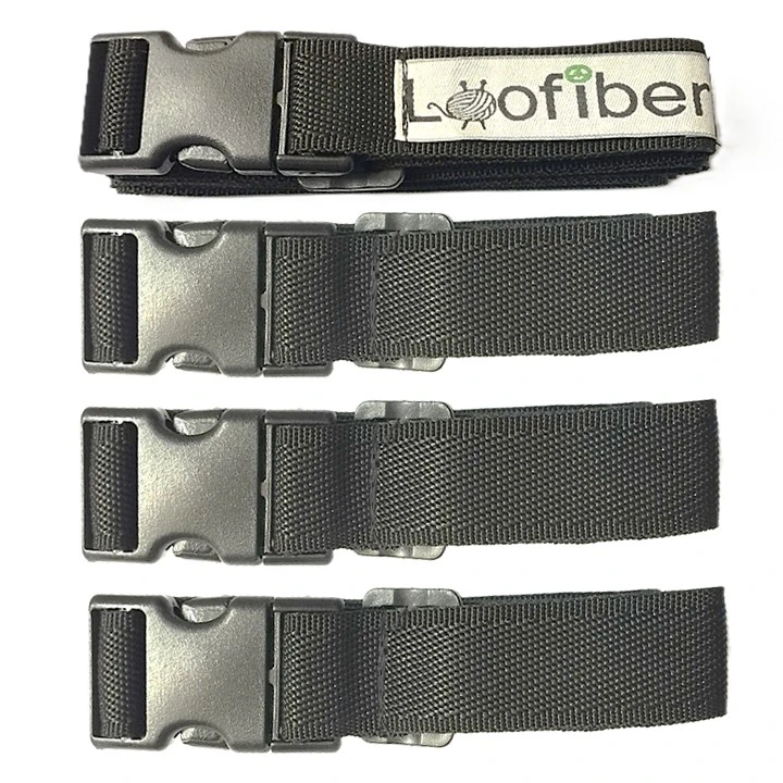 بند نگهدارنده کیف و کوله پشتی لوفایبر مدل 190-2.5cm مجموعه 4 عددی