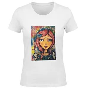 تی‌شرت آستین کوتاه راحتی زنانه مدل دختر