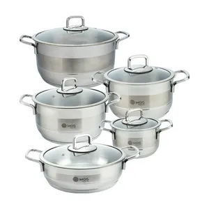 سرویس قابلمه و تابه استیل 10 پارچه ام جی اس مدل CWS2112 