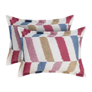 روبالشی نخ پنبه آدنو مدل  پرامید کد IR216 سایز 70x50 سانتی متر بسته 2 عددی