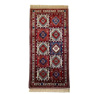 فرش دستباف دو متری مدل خشتی یلمه قشقایی کد 1003
