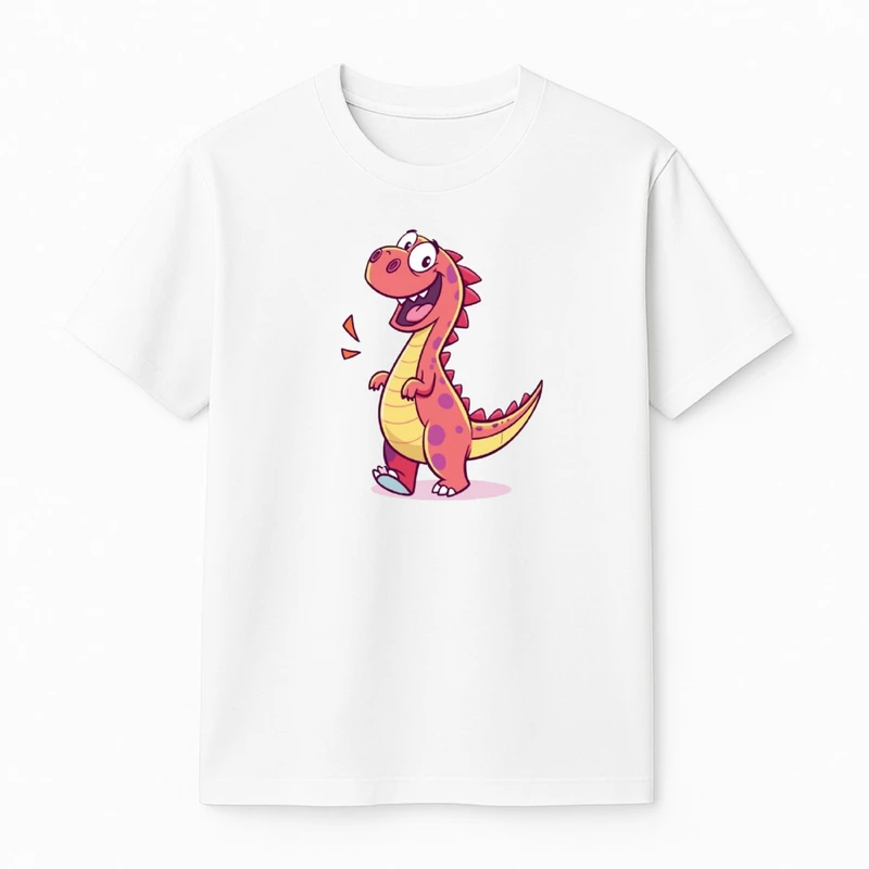 تی‌شرت آستین کوتاه پسرانه مدل دایناسور خوشحال کد v1 