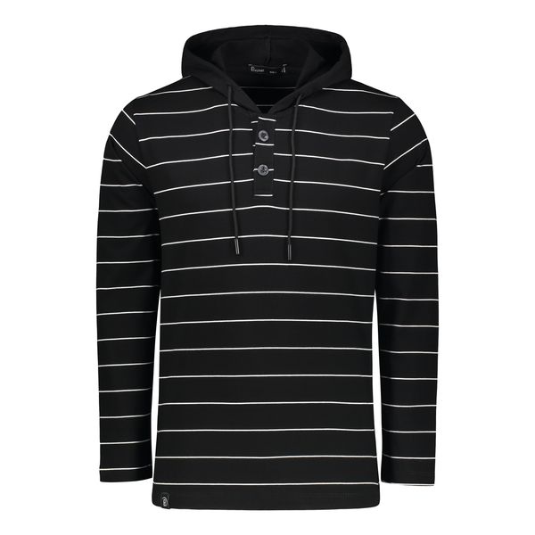 تی‌شرت کلاه‌دار آستین بلند مردانه باینت مدل 830-1