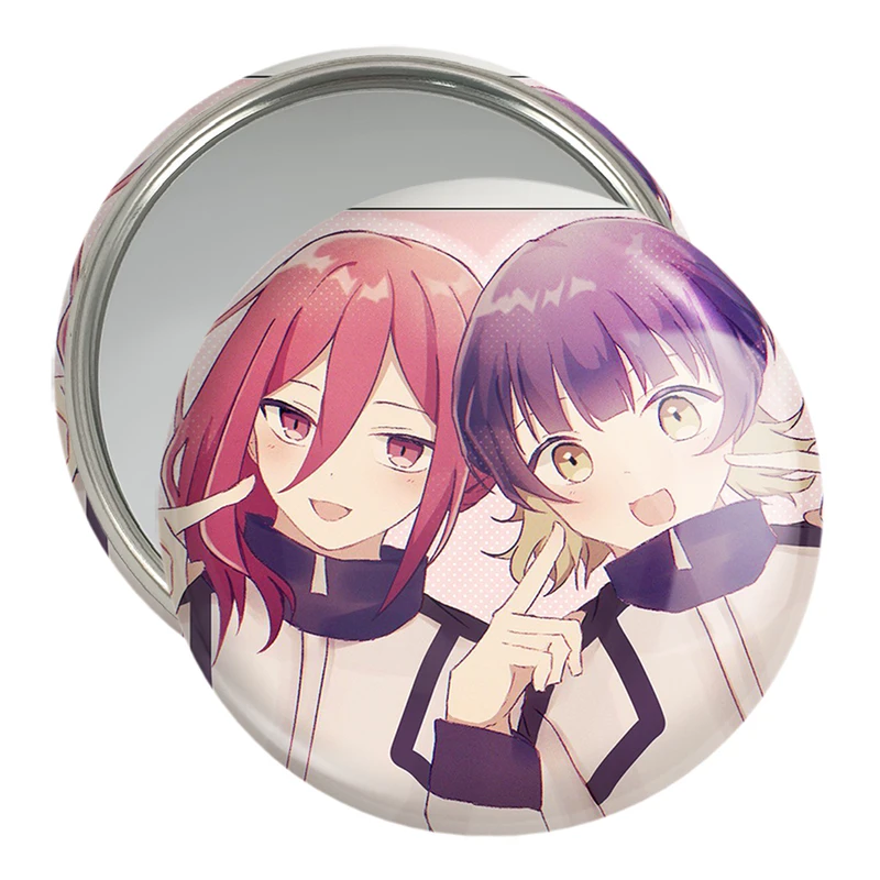 آینه جیبی خندالو مدل هیوما و مگورو انیمه بلو لاک Blue Lock کد 24385