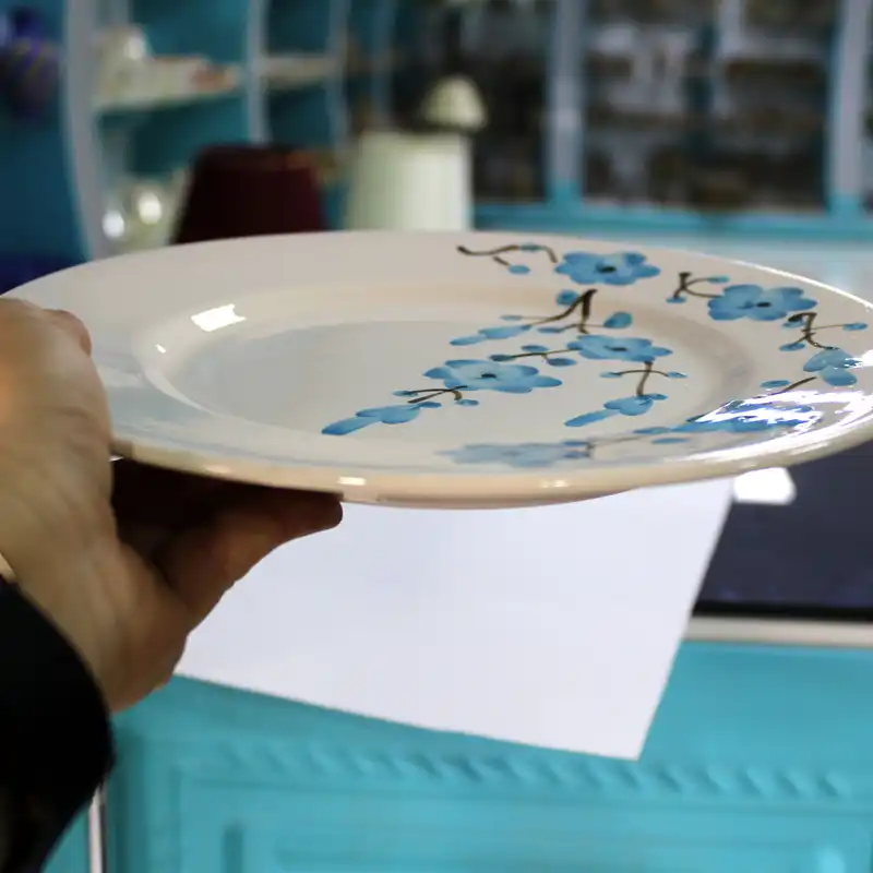 بشقاب سرامیکی مدل شکوفه مجموعه 4 عددی