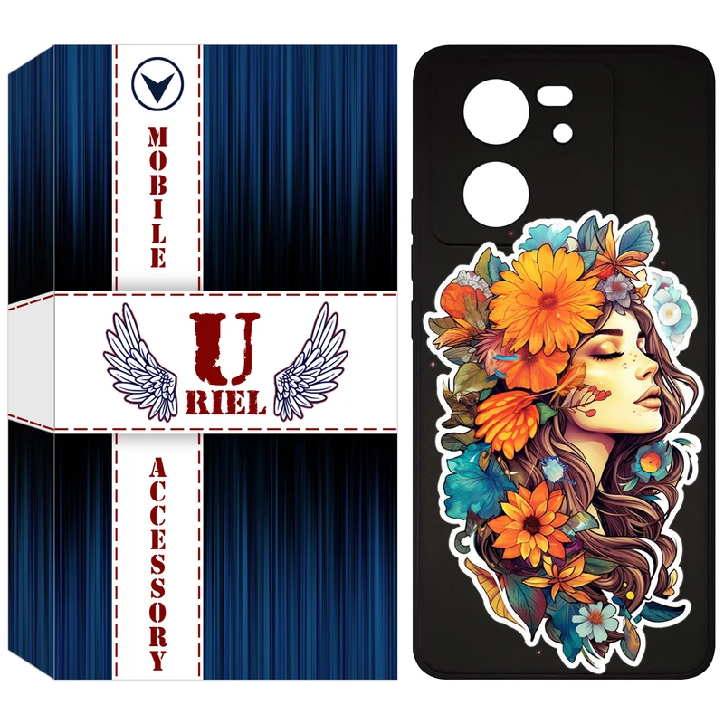کاور یوریل قاب مدل KSH کد 52 طرح دختر مناسب برای گوشی موبایل شیائومی 13T / 13T Pro / Redmi K60 Ultra