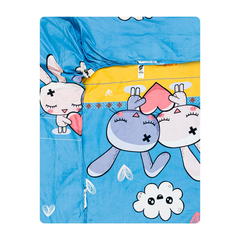 ملحفه میکرو آدنو مدل Rabbit کد MC07 یک نفره سایز 90x200 سانتی متر