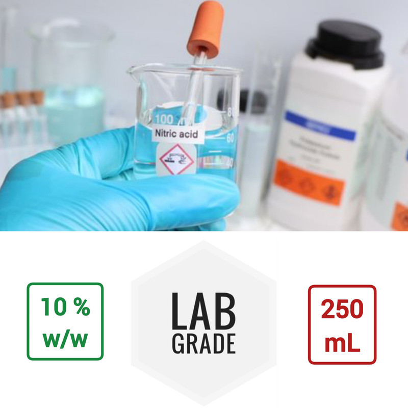 اسید نیتریک رفرنس کمیکالز مدل ۱۰ درصد حجم ۲۵۰ میلی لیتر