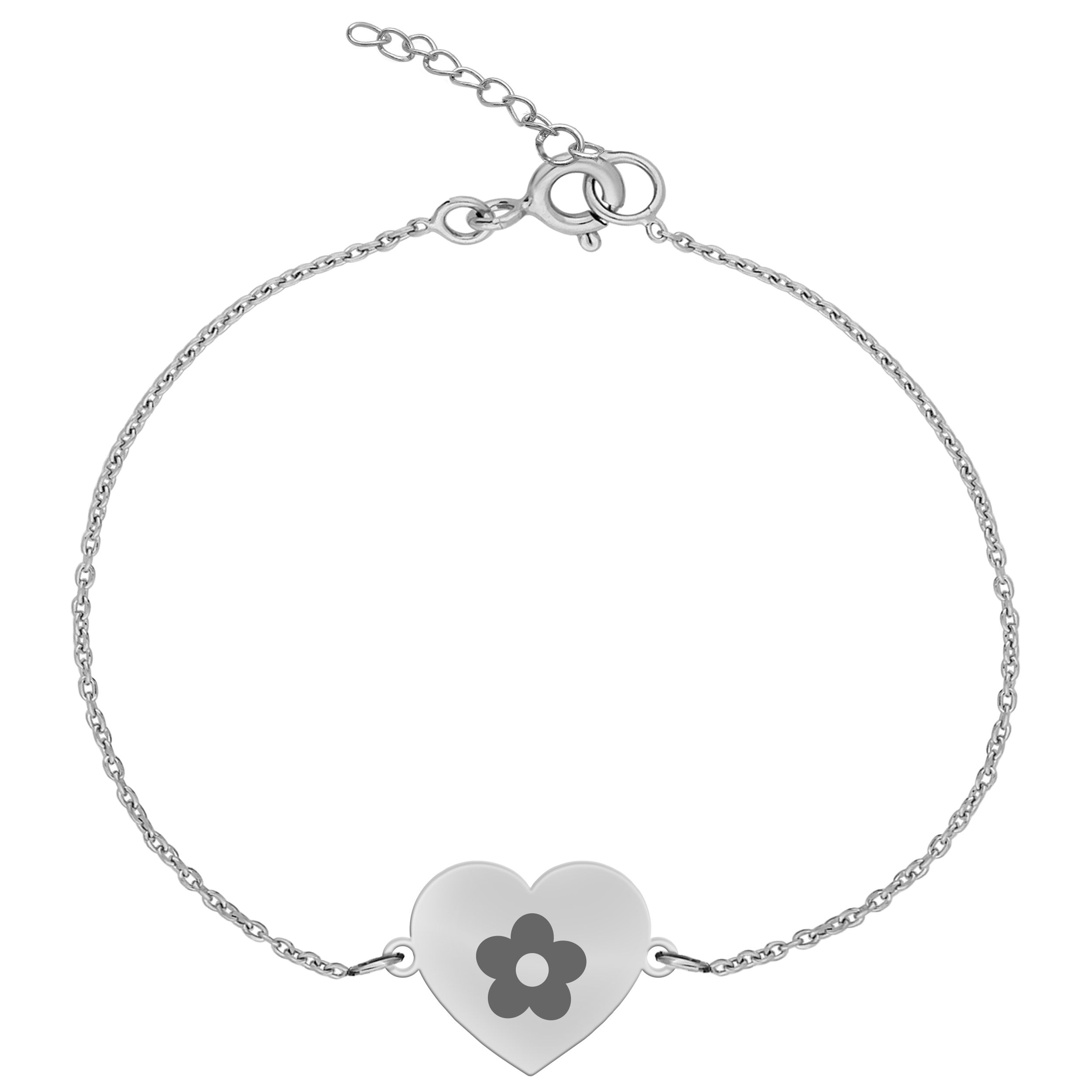 دستبند نقره زنانه ترمه 1 مدل گل شبدر کد DN 1001