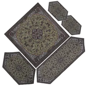 ست 5 تکه رومیزی ترمه مدل شاه عباسی