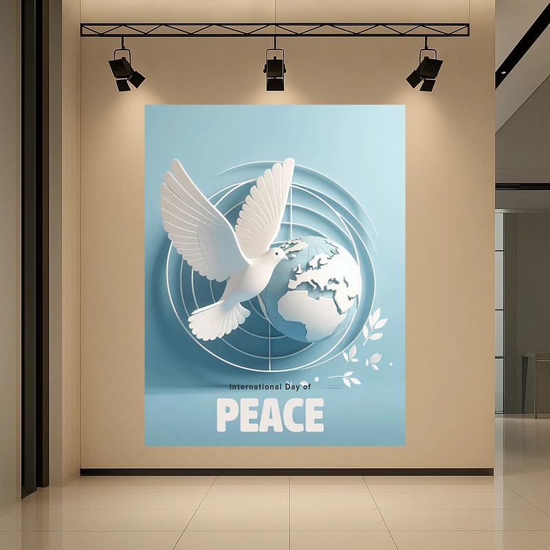 پوستر طرح مخمل صلح مدل روز جهانی صلح کد AR3059323