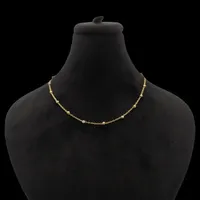 گردنبند طلا کم اجرت 18 عیار زنانه با زنجیر مینیمال ناریا مدل البرناردو کد M30-3
