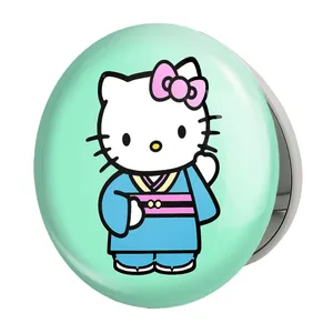 آینه جیبی خندالو طرح هلو کیتی مدل تاشو کد 24733 