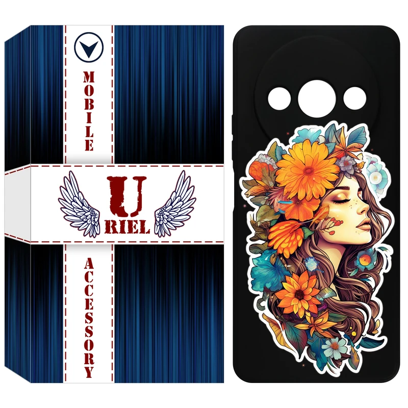 کاور یوریل قاب مدل KSH کد 52 طرح دختر مناسب برای گوشی موبایل شیائومی Redmi A3 / A3x