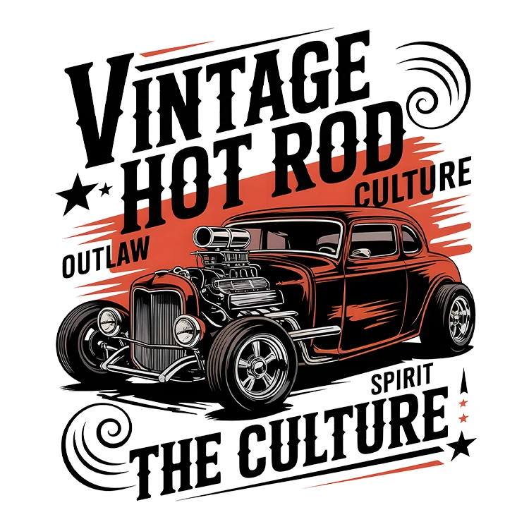 استیکر پارچه و لباس پاد آفرین مدل ماشین کلاسیک کد S5143