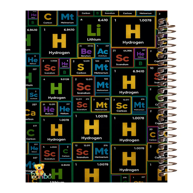 دفتر مشق 100 برگ سیمی بانیبو مدل شیمی کد H 2727