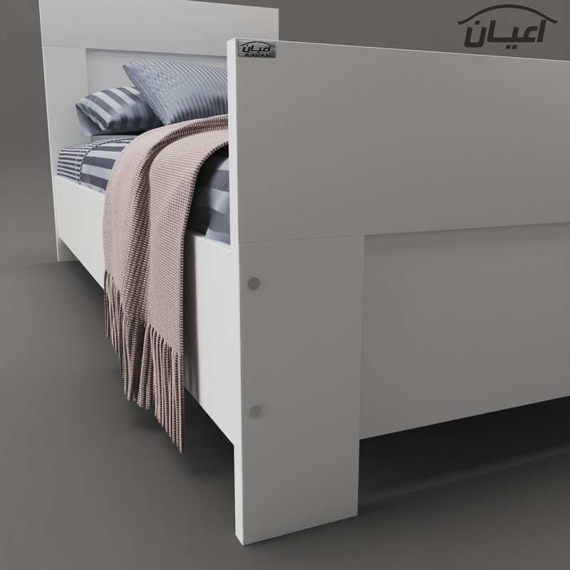 تخت خواب یکنفره اعیان مدل FH363 سایز 90x200 سانتی متر