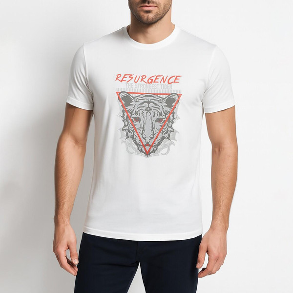 تی شرت آستین کوتاه مردانه موها فیتنس مدل TIGER