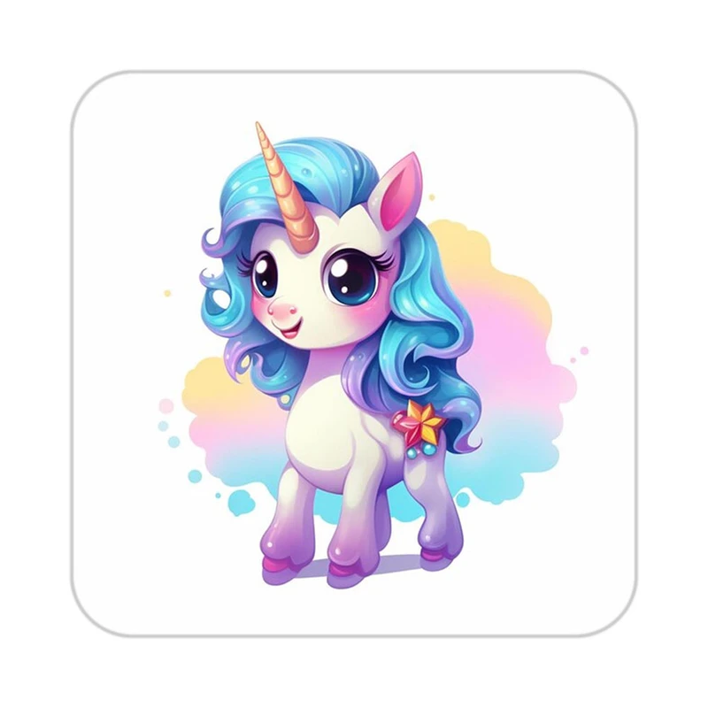 زیر لیوانی کاکتی طرح اسب تک شاخ و یونیکورن مدل mp32495