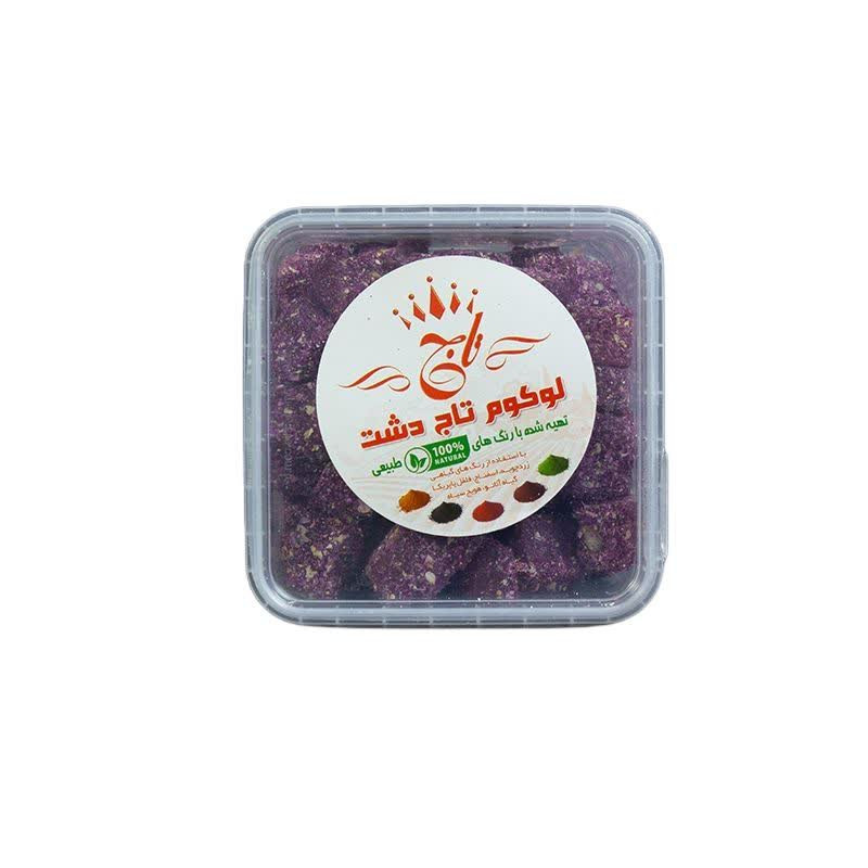 لوکوم گل محمدی مغزدار تاج دشت - 900 گرم 