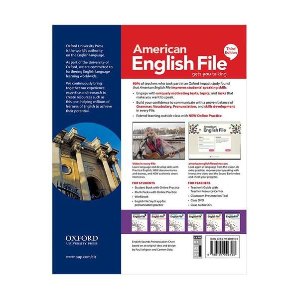 کتاب American English File 1 Third Edition اثر جمعی ازنویسندگان انتشارات Oxford