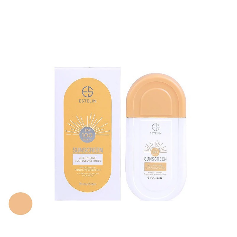 کرم ضد آفتاب رنگی استیلن، SPF 100، مدل All-In-One، مناسب انواع پوست با تنالیته متوسط و حجم  100 میلی‌لیتر،  ضدآب، محافظت‌کننده در برابر  اشعه‌های UVA و UVB و مرطوب‌کننده، PA+++، آبرسانی عمیق و طولانی‌مدت پوست، با ماندگاری 2 ساعته