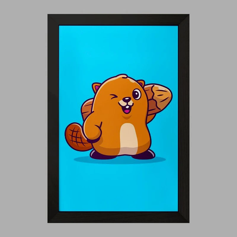 تابلو خندالو مدل حیوانات بامزه سمور کد 29637