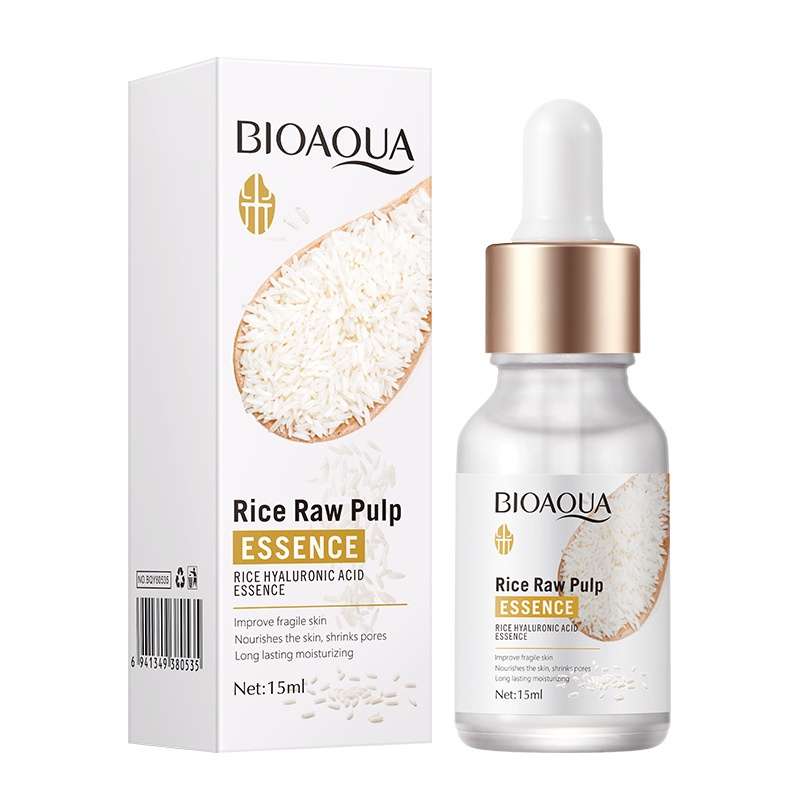 سرم پوست بایو آکوا مدل Rice Raw Pulp Hyaluronic Acid حجم 15 میلی لیتر