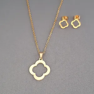 نیم ست زنانه استینلس استیل مدل گل