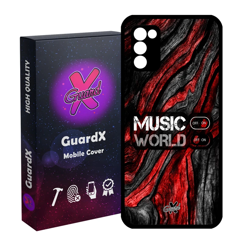 کاور گارد ایکس طرح Music مدل Glass10160 مناسب برای گوشی موبایل سامسونگ Galaxy A02s / M02s